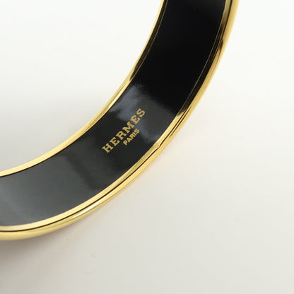 Hermes Caleche Bangle Enamel, Gold, Gold Plated, Bracelet