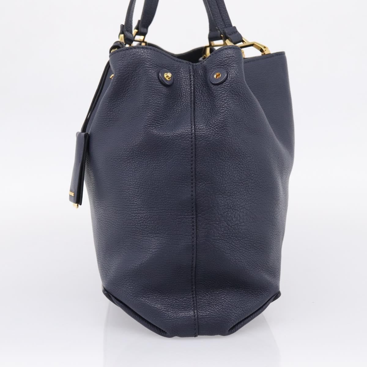 Miu Miu Madras Leather, Navy, Leather, Shoulder Bag
