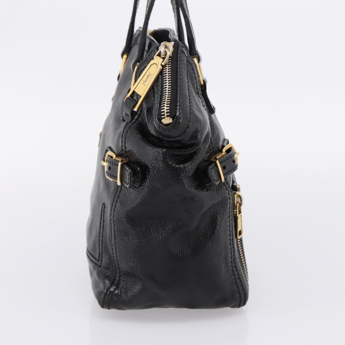 Saint Laurent Downtown Patent, Black, Patent Leather, Tote Bag