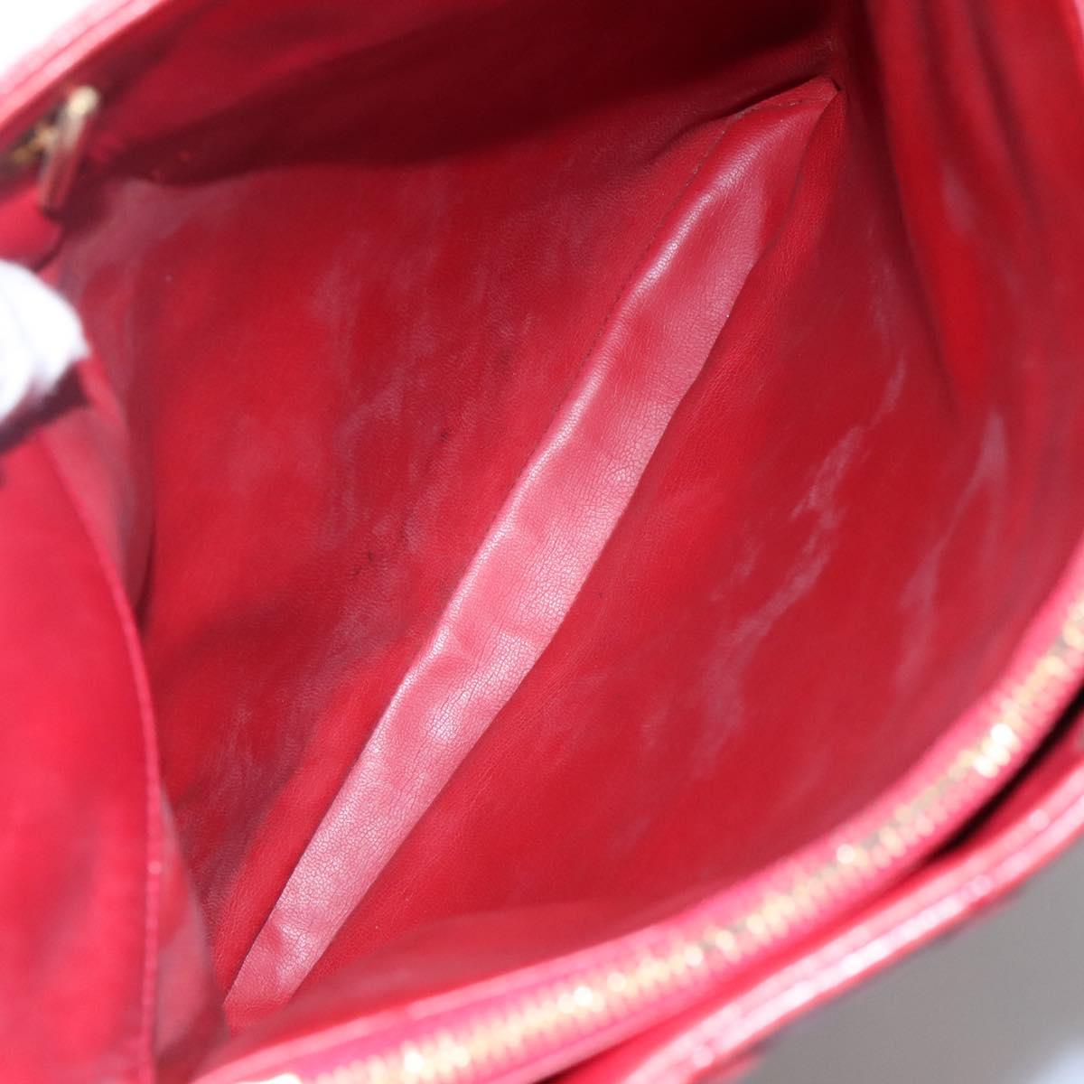 Chanel Chanel vintage cc chain leather, RED, LEATHER, Shoulder bag