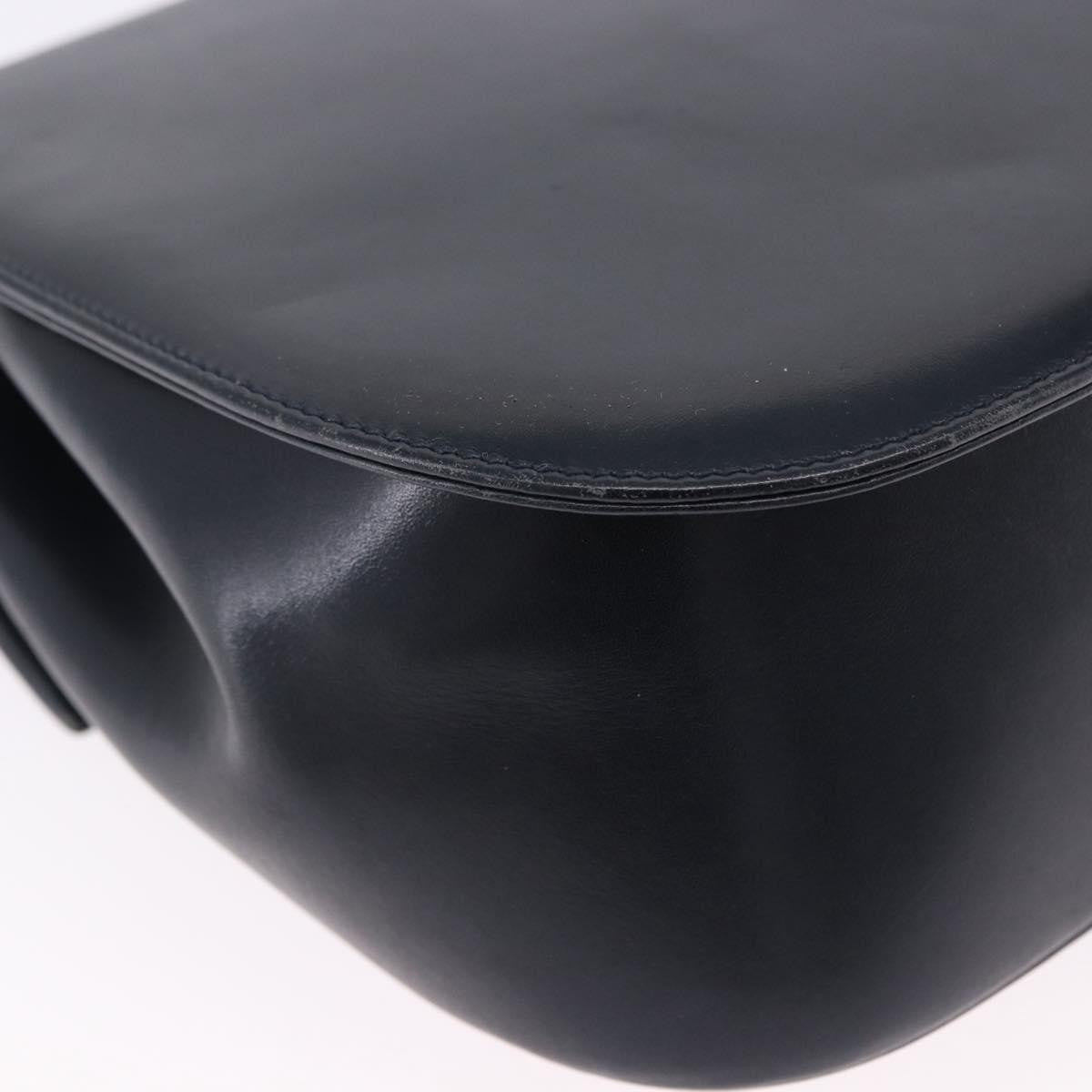 Salvatore Ferragamo Gancini Leather, Navy, Leather, Shoulder Bag