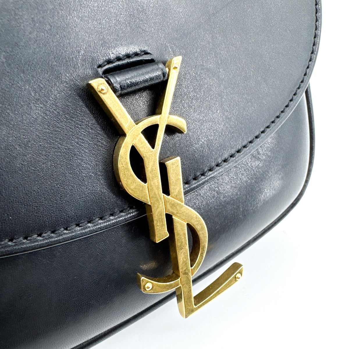 Saint Laurent Kaia Leather, Black, Leather, Shoulder Bag
