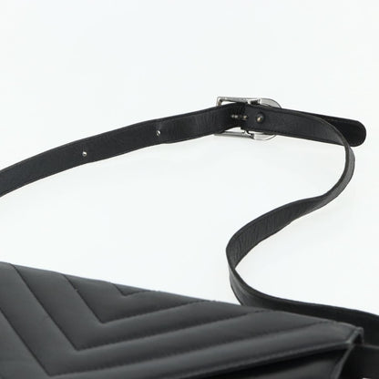 Saint Laurent Loulou NM Matelasse Chevron Leather, Black, Leather, Shoulder Bag