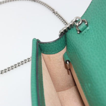 Gucci Dionysus Leather, Green, Leather, Shoulder Bag