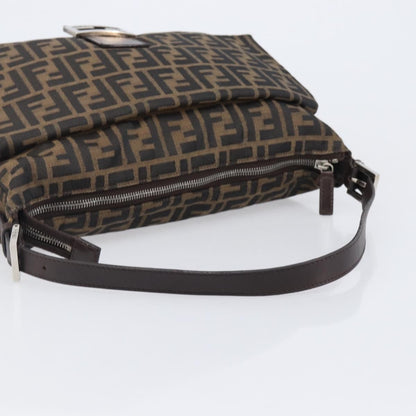 Fendi Logo Zucca Zucca, Brown, Canvas, Shoulder Bag