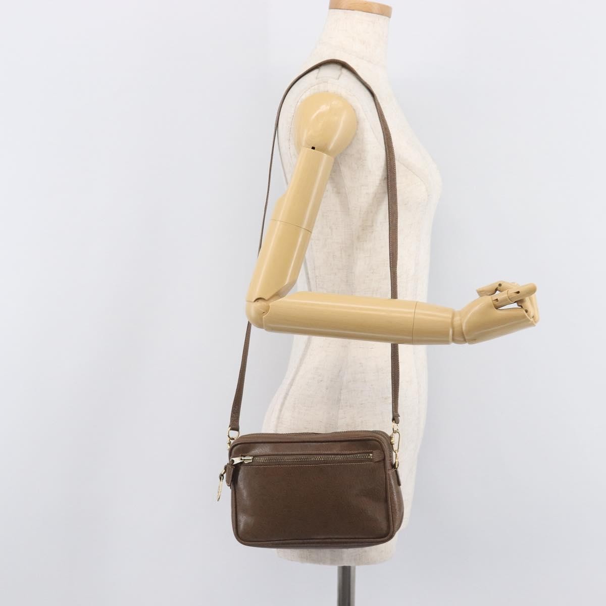 Gucci Shoulder Leather, Brown, Leather, Shoulder Bag