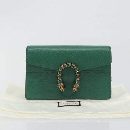 Gucci Dionysus Leather, Green, Leather, Shoulder Bag