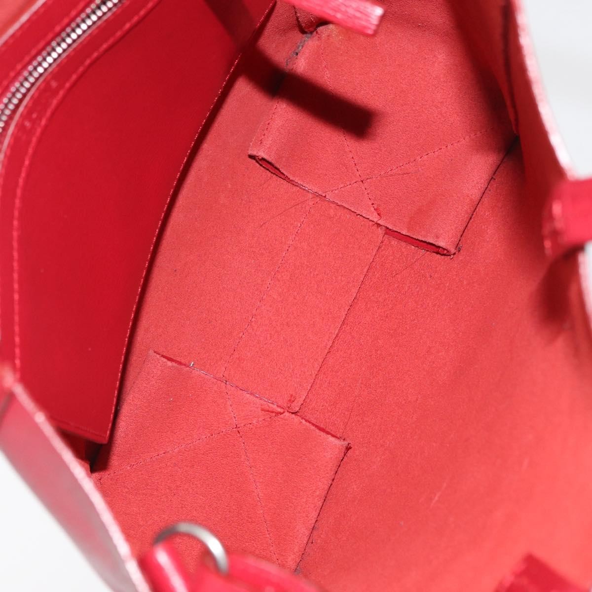Celine Vertical Cabas Leather, Red, Leather, Tote Bag