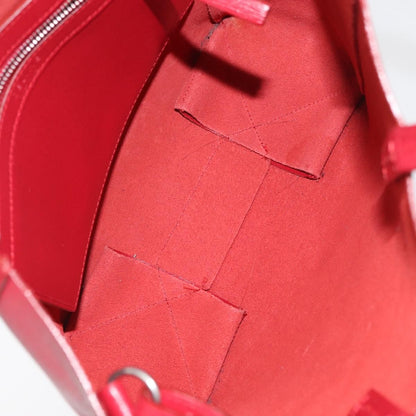 Celine Vertical Cabas Leather, Red, Leather, Tote Bag