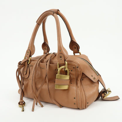 Chloe Paddington Leather, Brown, Leather, Tote Bag