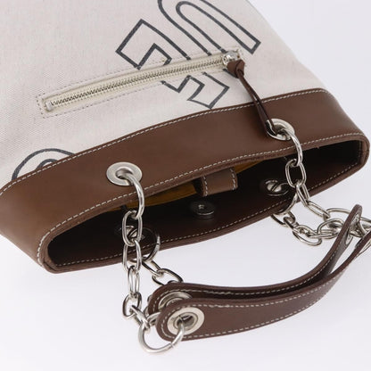 Burberry Blue Label Canvas, White, Canvas, Shoulder Bag