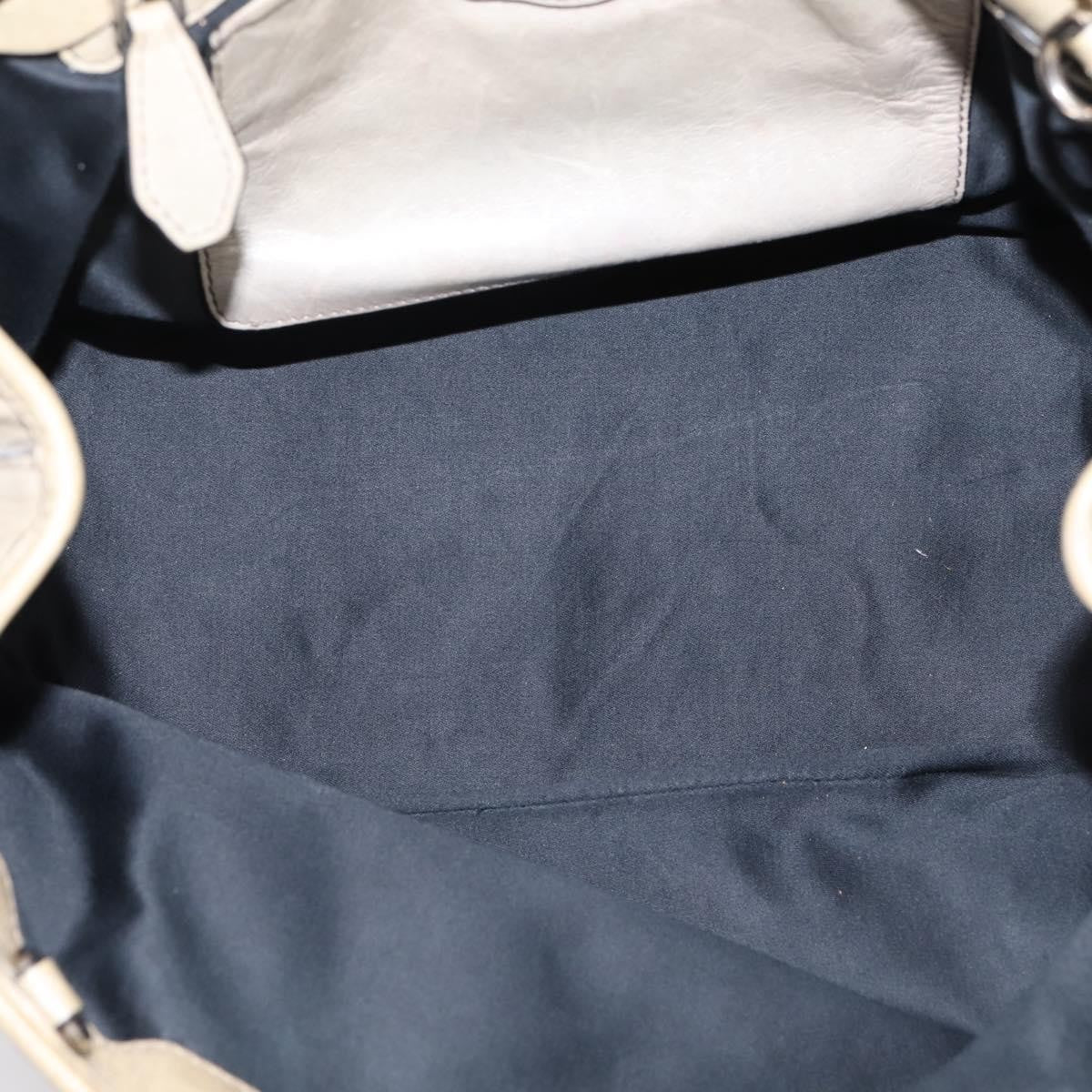 Miu Miu Bow Satchel Cervo Leather, Beige, Leather, Handbag