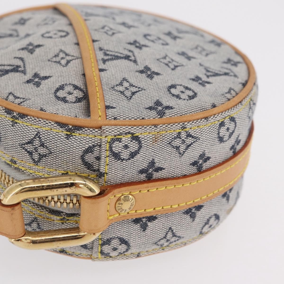 Louis Vuitton Jeanne Mini Lin, Blue, Canvas, Crossbody Bag