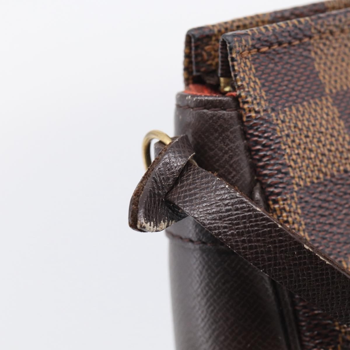 Louis Vuitton Trousse Make Up Damier, Brown, Canvas, Clutch