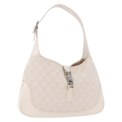 Gucci Jackie Canvas, White, Canvas, Handbag