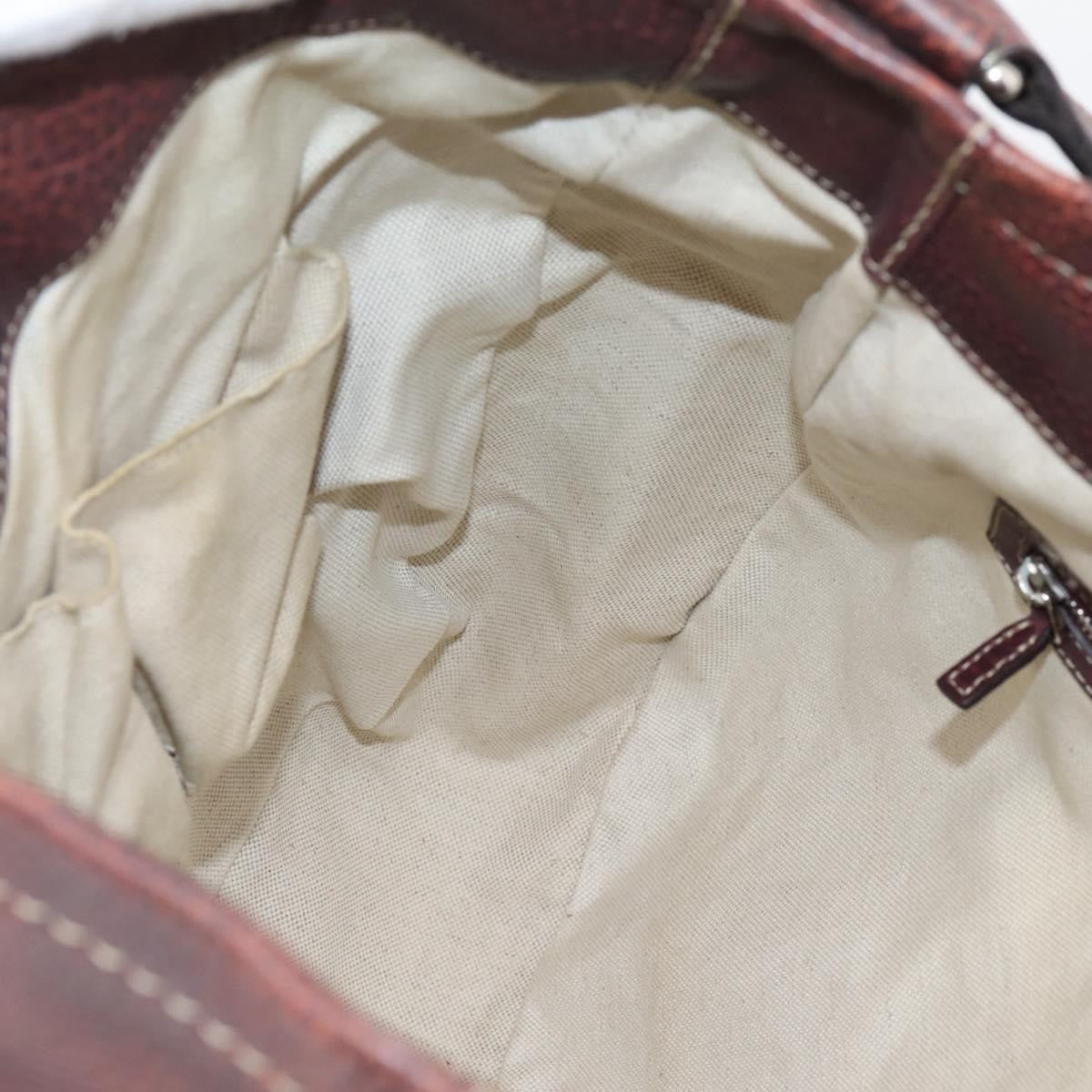 Gucci Charlotte Leather, Brown, Leather, Tote Bag