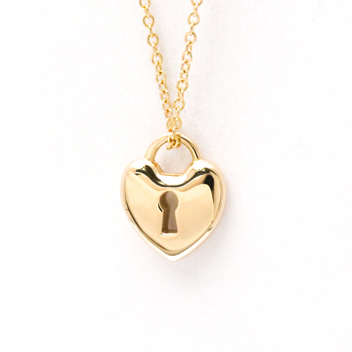 Tiffany & Co. Heart Lock Pendant 18K Yellow Gold, Gold, Pink Gold, Necklace