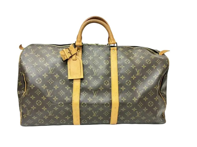 Louis Vuitton Keepall Canvas, Brown, Canvas, Travel Bag