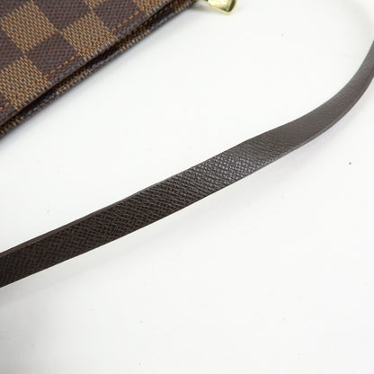 Louis Vuitton Trousse Make Up Damier, Brown, Canvas, Clutch