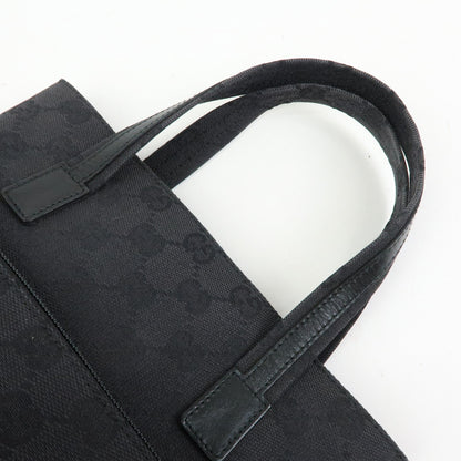 Gucci Tote GG Canvas and Leather, Black, Canvas, Tote Bag