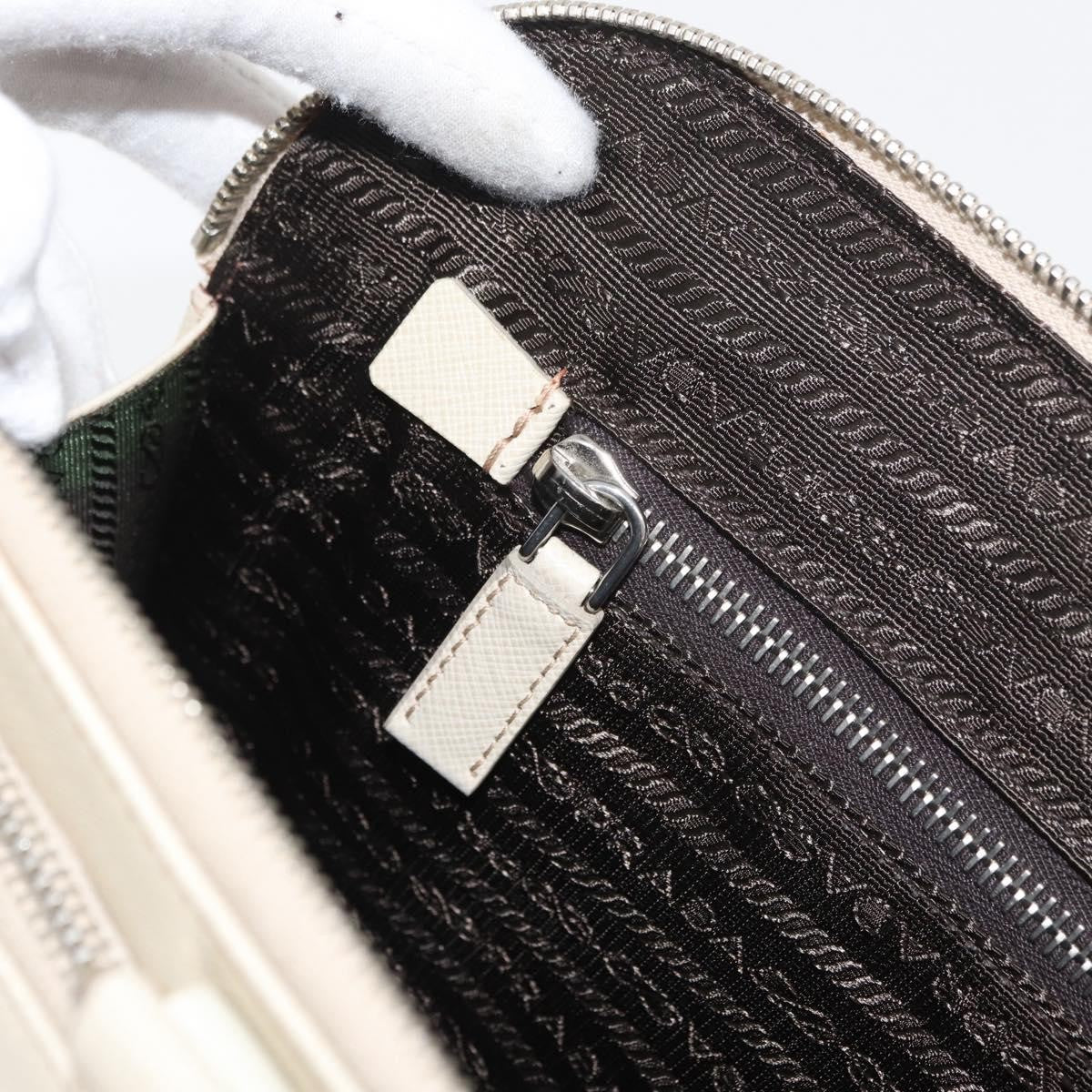 Prada Convertible Travel Saffiano Leather, Beige, Leather, Briefcase