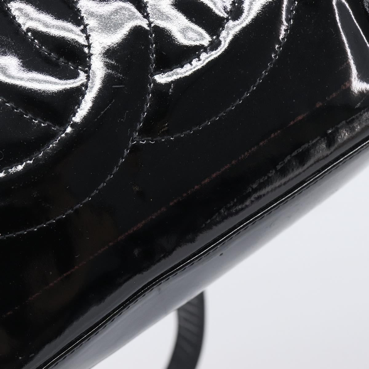 Chanel Coco Mark Patent Leather, Black, Patent Leather, Shoulder Bag