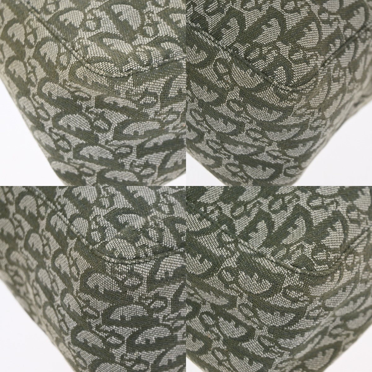 Christian Dior Vintage Open Pocket Diorissimo Canvas, Green, Canvas, Tote Bag