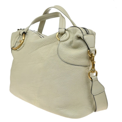 Gucci Twill Leather, Beige, Leather, Shoulder Bag