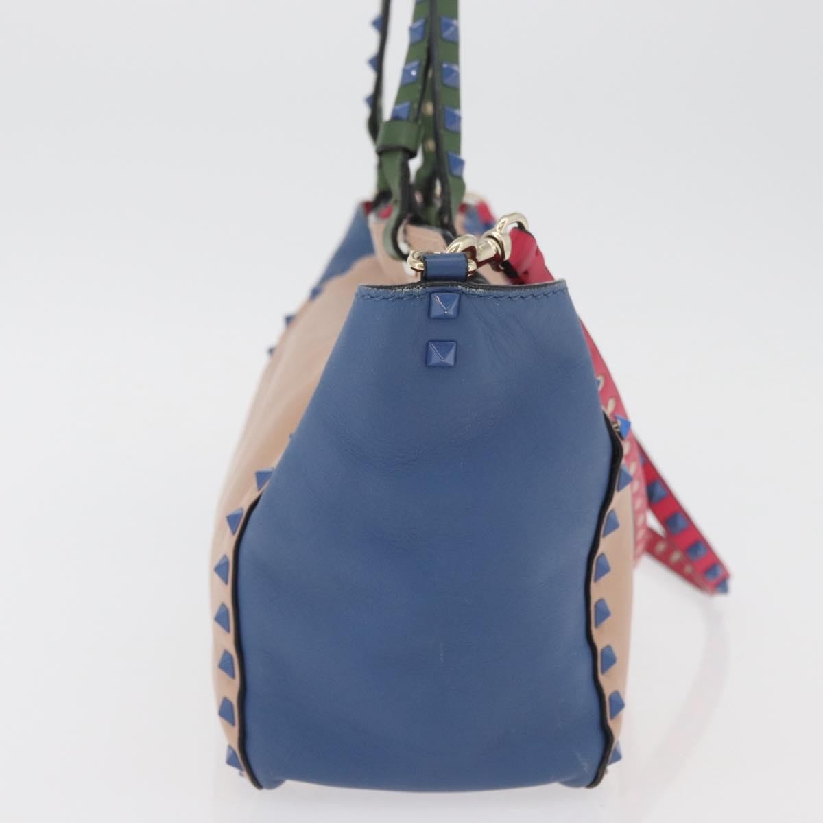 Valentino Garavani Rockstud Frame Handle Calf Hair, Multicolour, Leather, Handbag