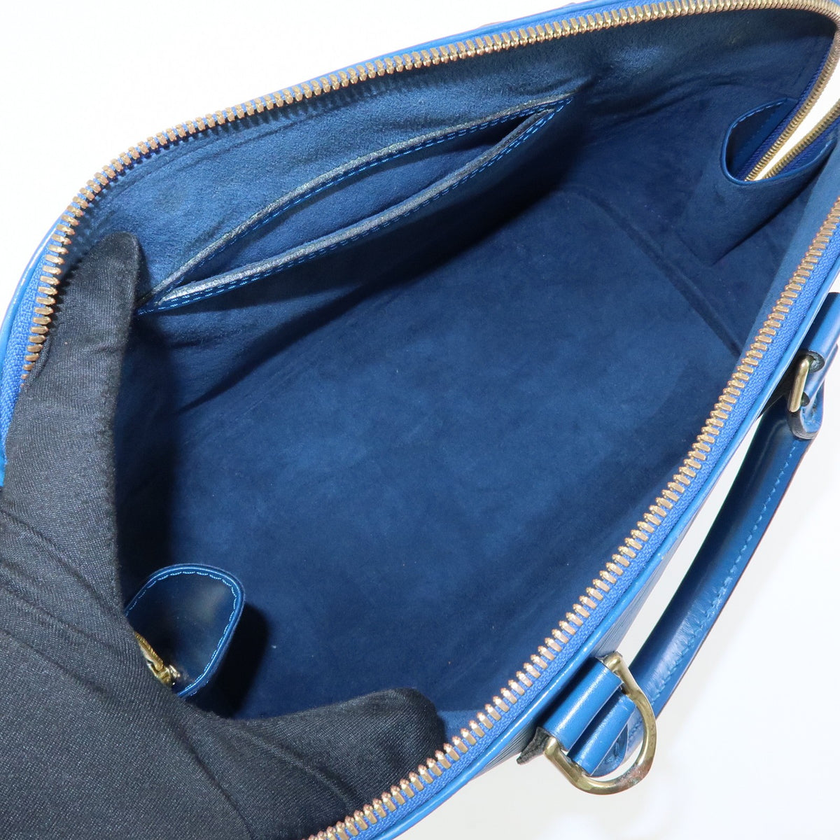 Louis Vuitton Alma Epi Leather, Blue, Leather, Handbag