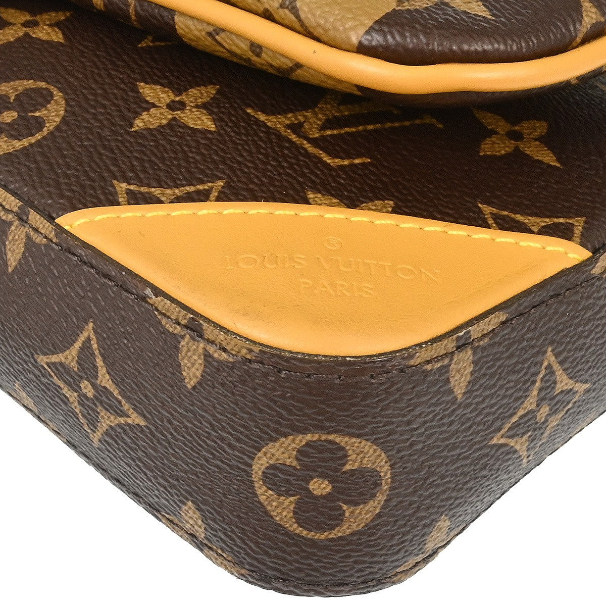 Louis Vuitton Nigo Trio Messenger Limited Edition Stripes Monogram Canvas, Brown, Canvas, Handbag