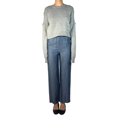 ALEXANDER MCQUEEN Cold Shoulder Wool Sweater