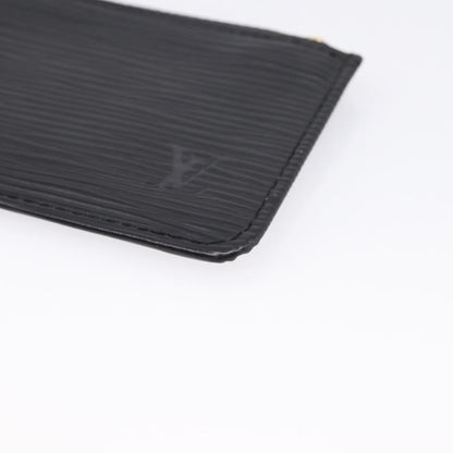 Louis Vuitton Pochette Clés Epi, Black, Leather, Wallet