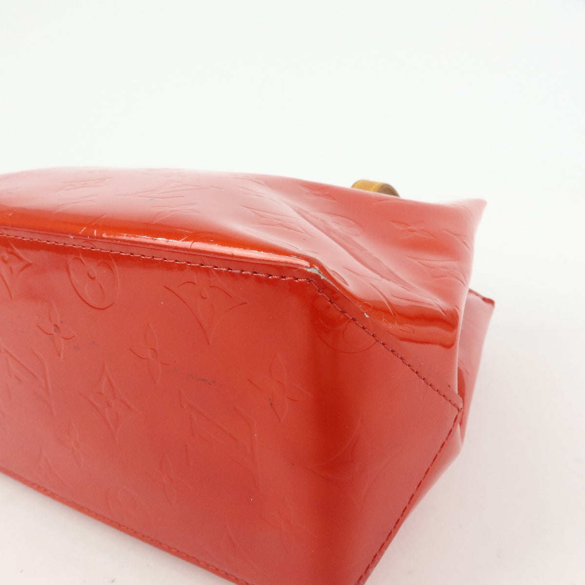 Louis Vuitton Reade Monogram Vernis, Red, Patent Leather, Handbag