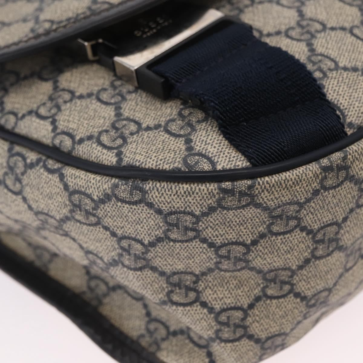 Gucci GG Messenger GG Coated Canvas, Navy, PVC, Shoulder Bag