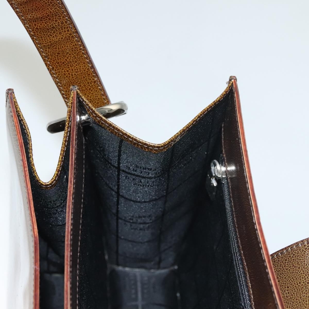 Celine Shoulder Leather, Khaki, Patent Leather, Shoulder Bag
