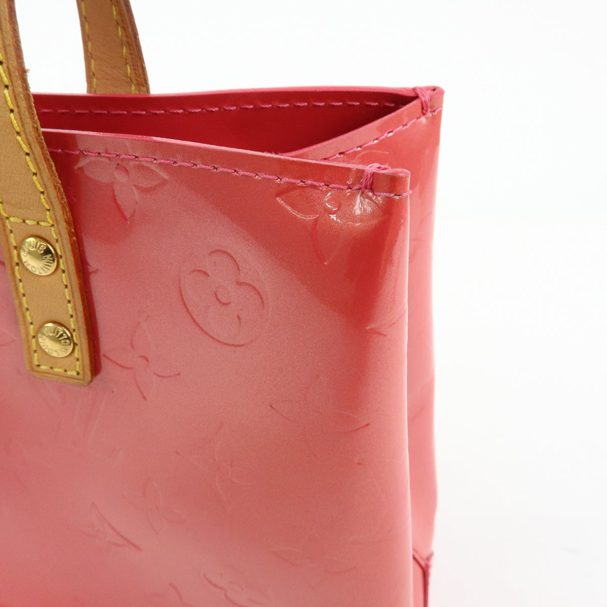 Louis Vuitton Reade Monogram Vernis, Pink, Patent Leather, Handbag
