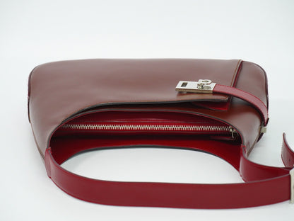 Salvatore Ferragamo Gancini Hobo Leather, Brown, Leather, Shoulder Bag