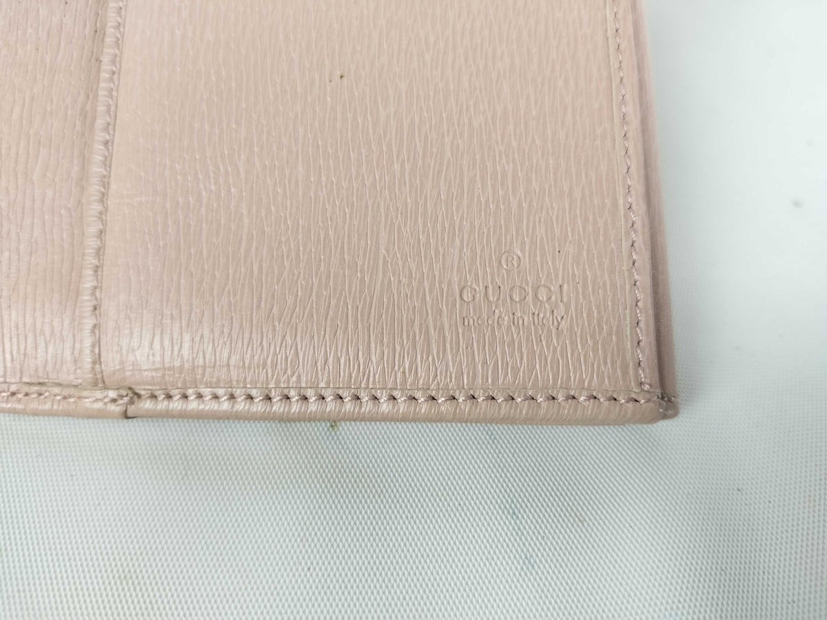 Gucci Jackie Vintage long Leather, Pink, Leather, Wallet