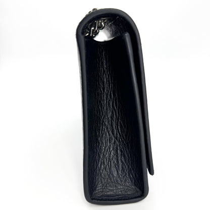 Saint Laurent Classic Monogram Tassel Crocodile Embossed Leather, Black, Leather, Crossbody Bag