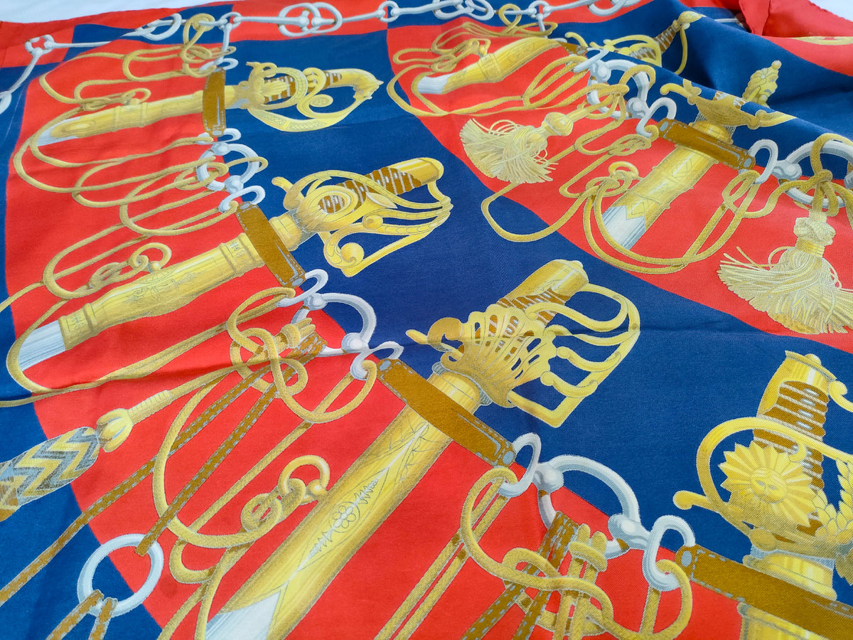 Hermes Carré 90 Silk multicolor, Multicolour, Silk, Scarf