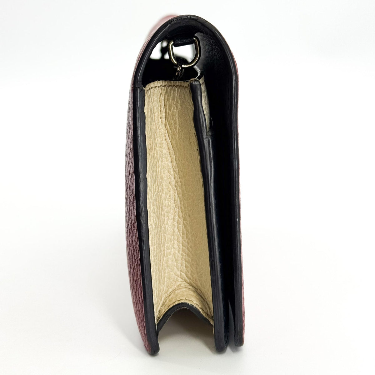 Gucci Soho Wallet on Chain Leather, Red, Leather, Crossbody Bag