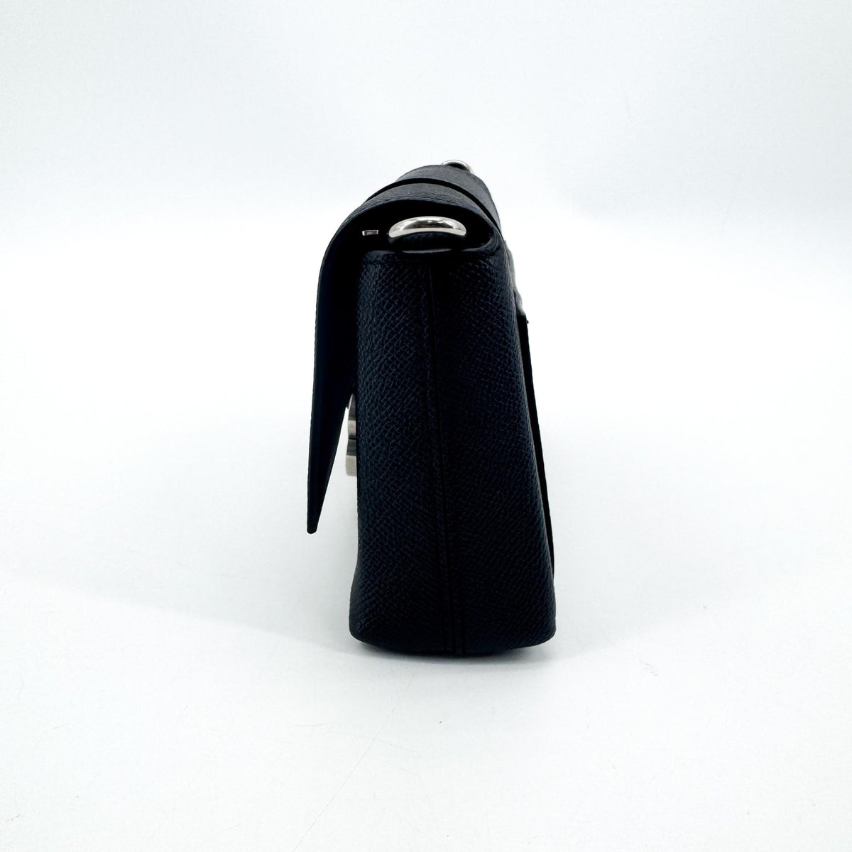 Balenciaga Hourglass Chain Leather, Black, Leather, Shoulder Bag