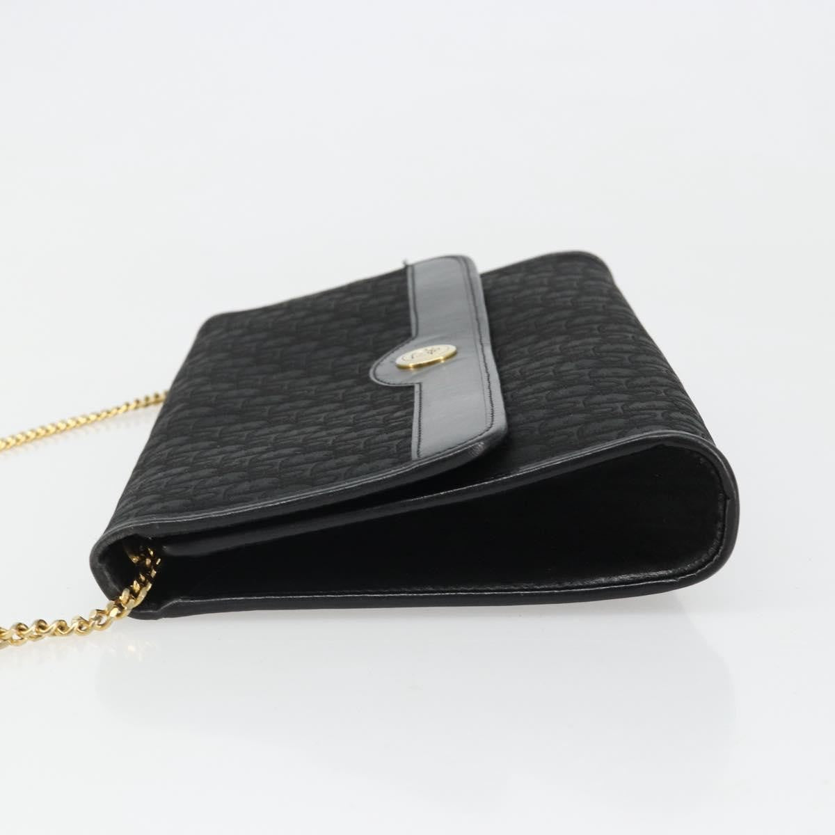 Christian Dior Vintage Trotteur Chain Canvas, Black, Canvas, Shoulder Bag