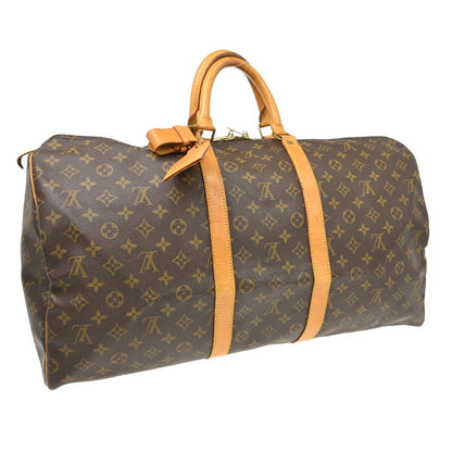 Louis Vuitton Keepall Monogram, Brown, Canvas, Travel Bag