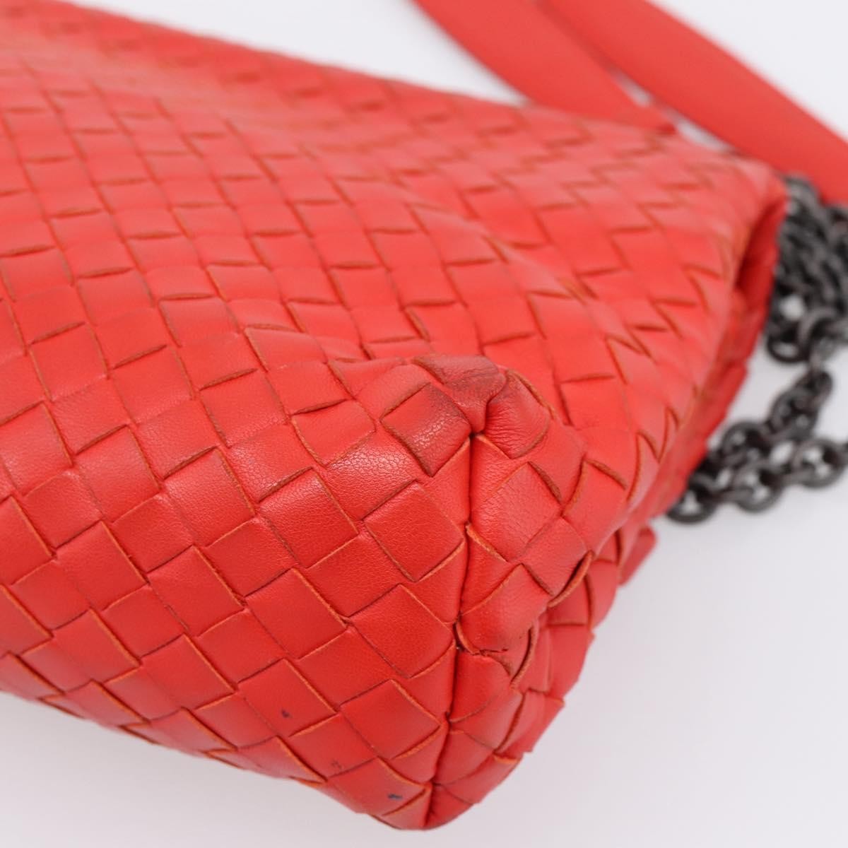 Bottega Veneta Olimpia Intrecciato Nappa, Red, Leather, Shoulder Bag