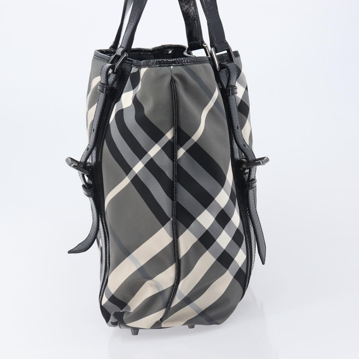 Burberry Nova Check Tote canvas check pattern, Black, Nylon, Handbag