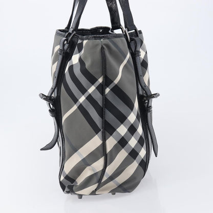 Burberry Nova Check Tote canvas check pattern, Black, Nylon, Handbag