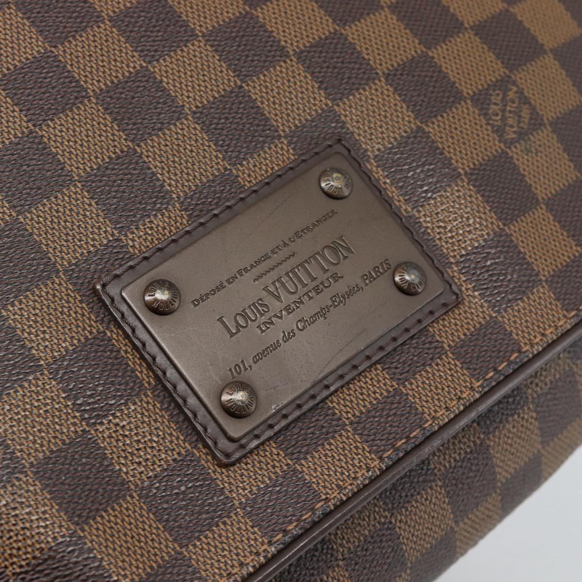 Louis Vuitton Brooklyn Damier Ebene, Brown, Canvas, Shoulder Bag