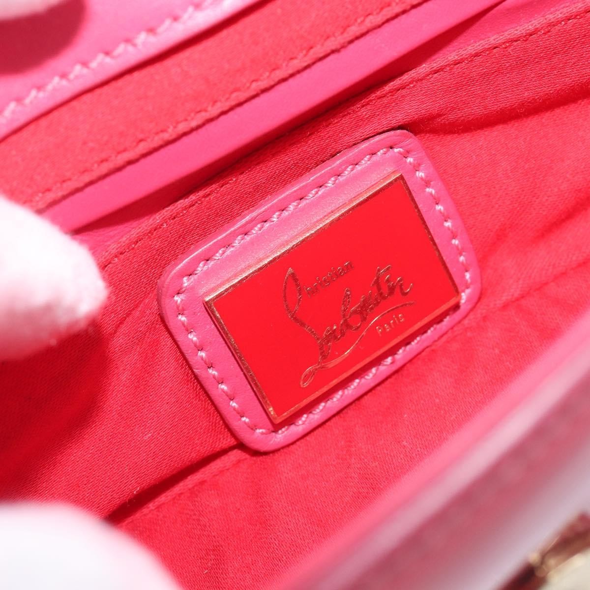 Christian Louboutin Sweet Charity Spiked Leather, Pink, Leather, Crossbody Bag